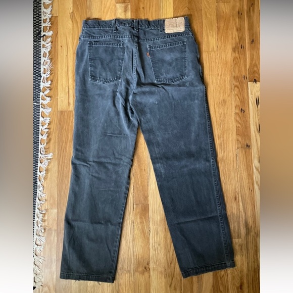 Rare 1990s Vintage Australian Faded Black Levis Denim Jeans / W 34 / Ora… - Picture 8 of 9